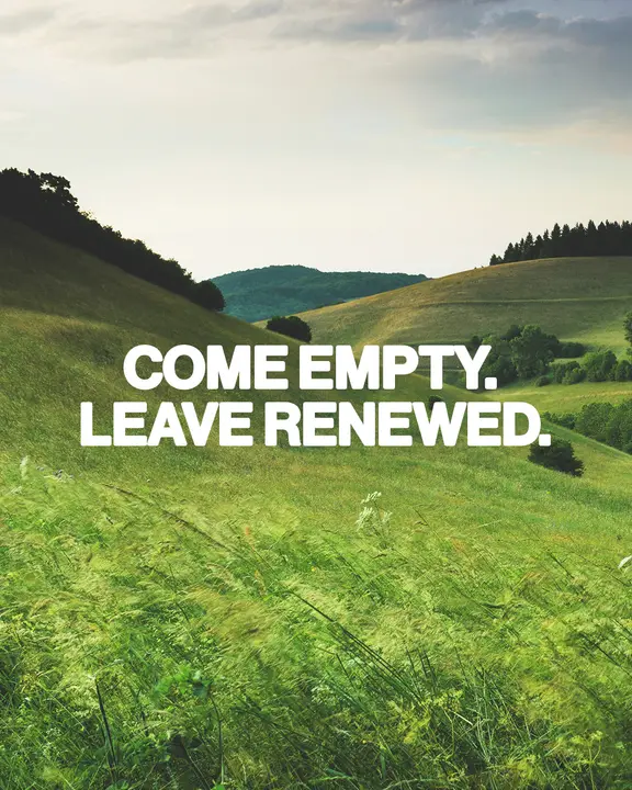 Come Empty Leave Renewed: social post