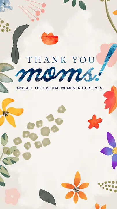 Thank You Moms Watercolor: story