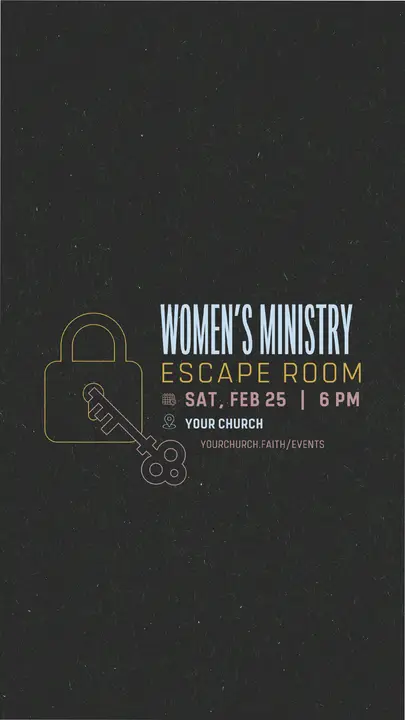 Women’s Ministry Escape Room: story