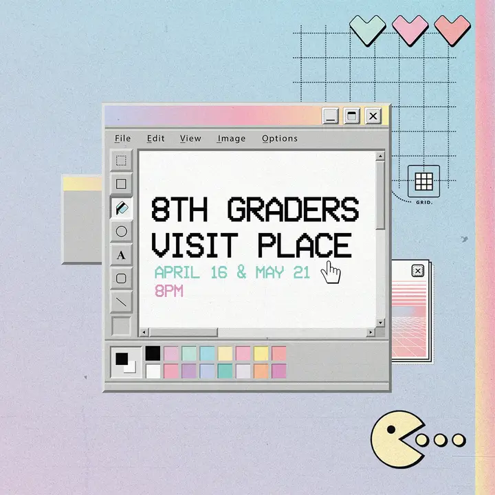 8th Graders Visit Place: social post