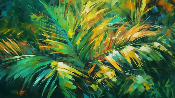 Palm Sunday Vibrant Palms: 4K slide · blank