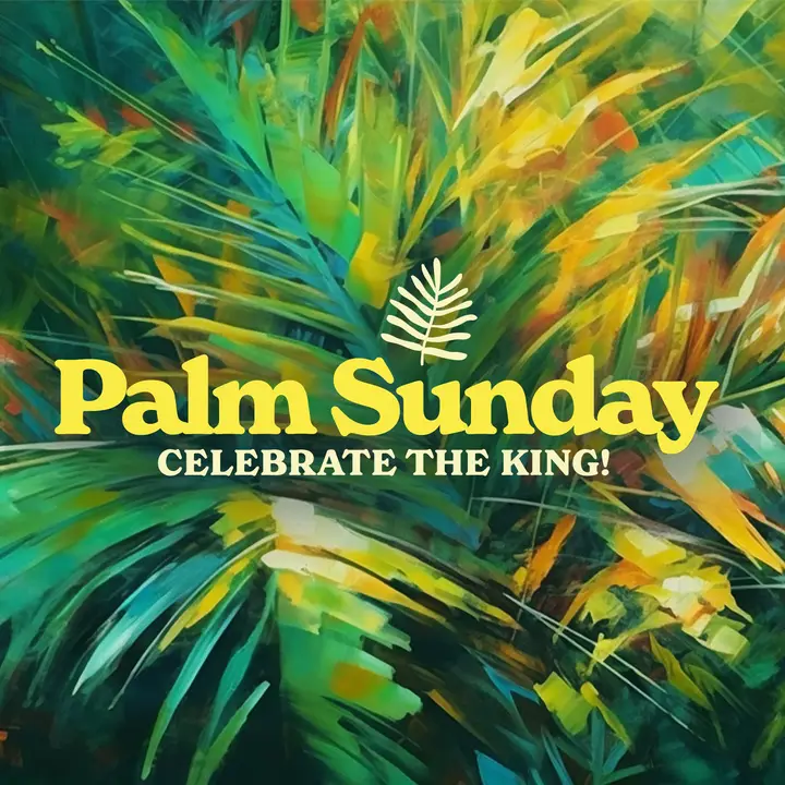 Palm Sunday Vibrant Palms: social post