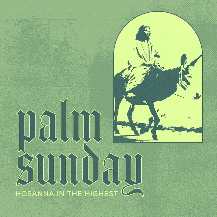 Palm Sunday Distressed: social post