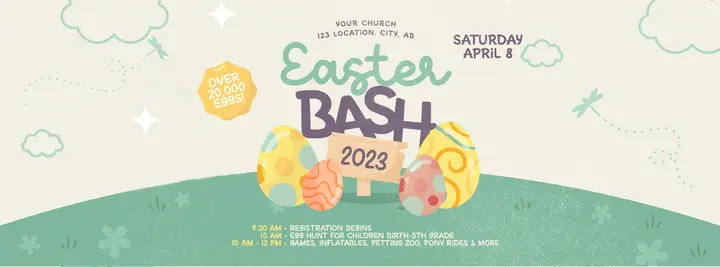 Easter Bash: facebook cover