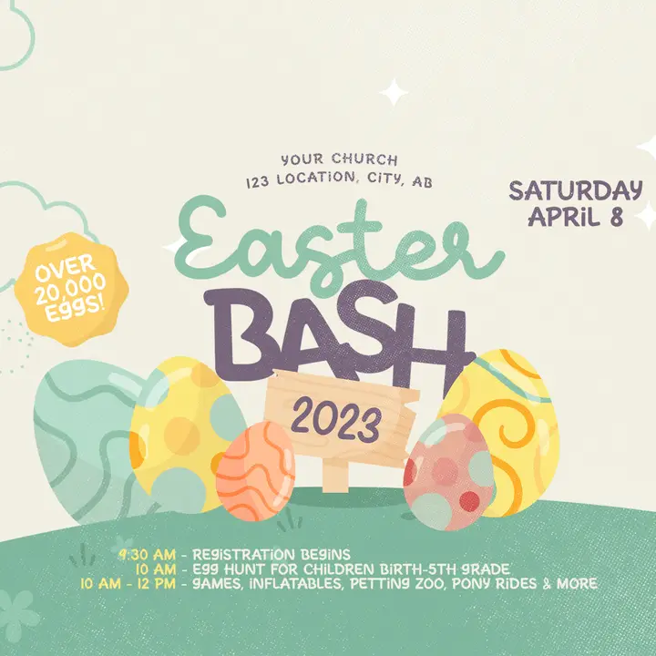 Easter Bash: social post