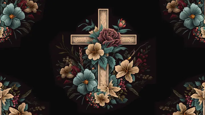 Easter Vintage Flowers: blank slide