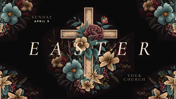 Easter Vintage Flowers: title slide