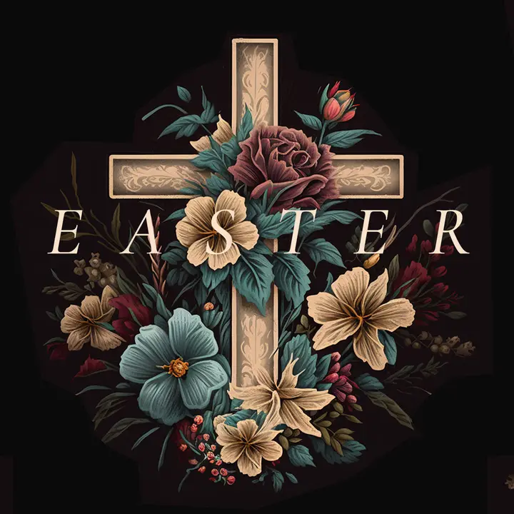 Easter Vintage Flowers: social post