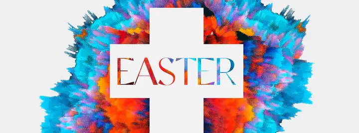 Easter Color Cross: facebook cover