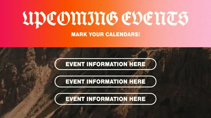 Easter Tomb Slide Pack: upcoming events slide