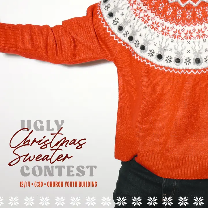 Ugly Christmas Sweater Contest: social post