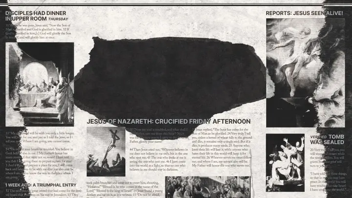 The King Is Coming (Newspaper Easter): 4K slide 1 · blank