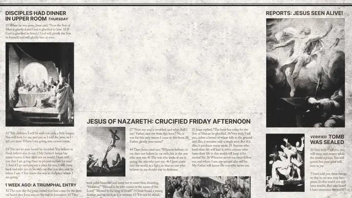 The King Is Coming (Newspaper Easter): 4K slide 2 · blank