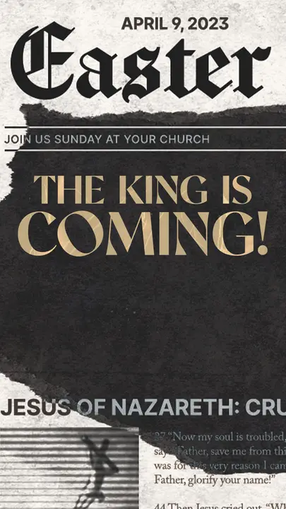 The King Is Coming (Newspaper Easter): story