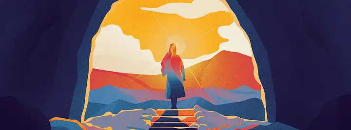 Easter Illustration Blue: facebook cover 1