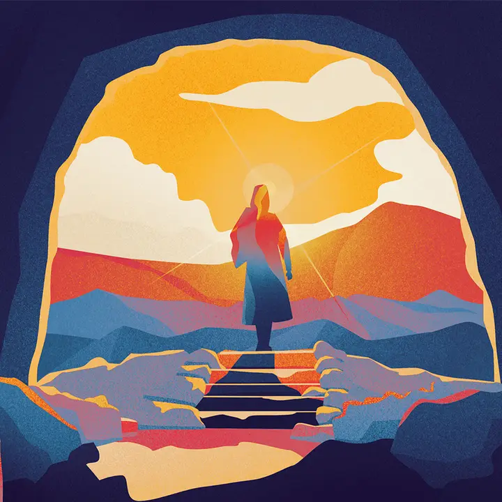 Easter Illustration Blue: social post 1