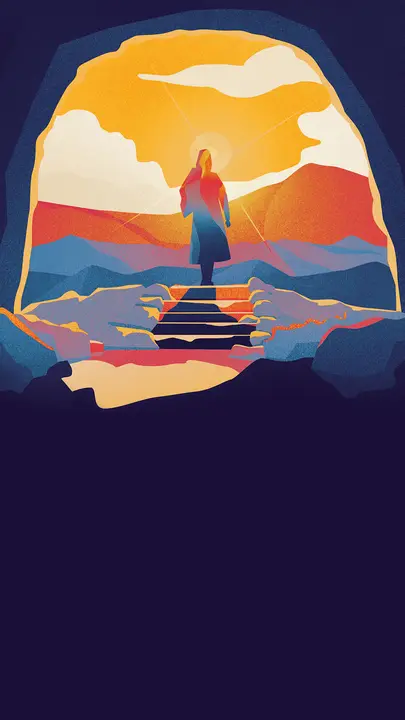 Easter Illustration Blue: story 1