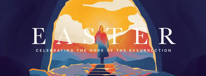 Easter Illustration Blue: facebook cover 2
