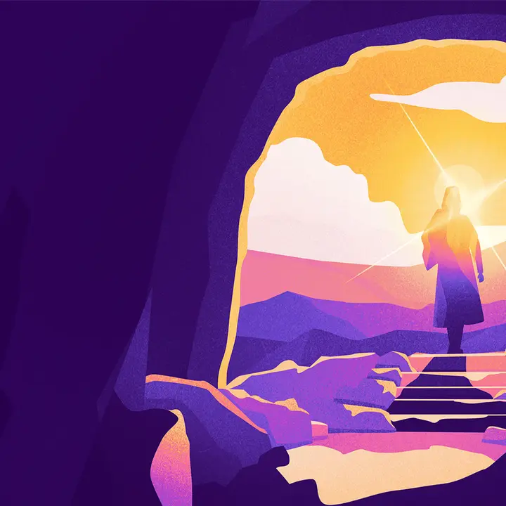 Risen Purple Easter: social post 1