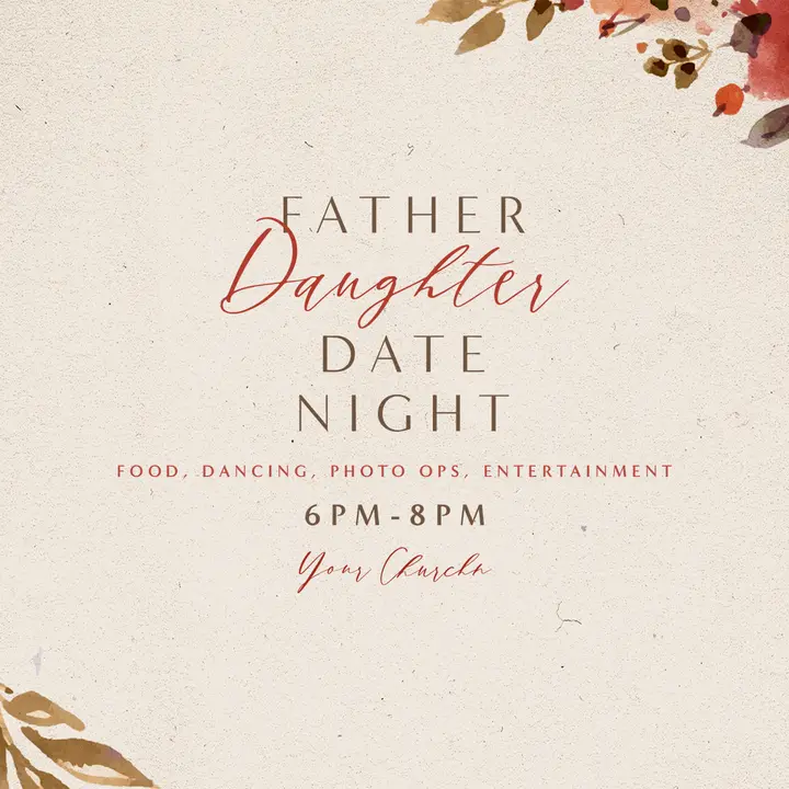 Father Daughter Date Night: social post