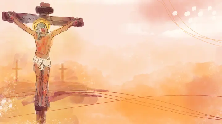At The Cross: Watercolor Lent Collection: 4K slide · blank