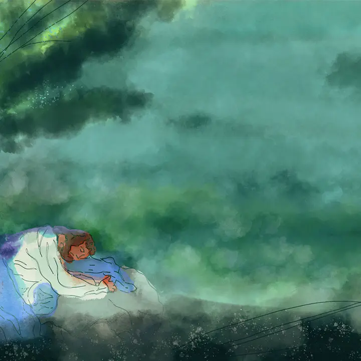 Prayer Gethsemane: Watercolor Lent Collection: social post 1