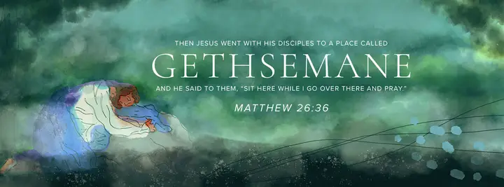 Prayer Gethsemane: Watercolor Lent Collection: facebook cover 2