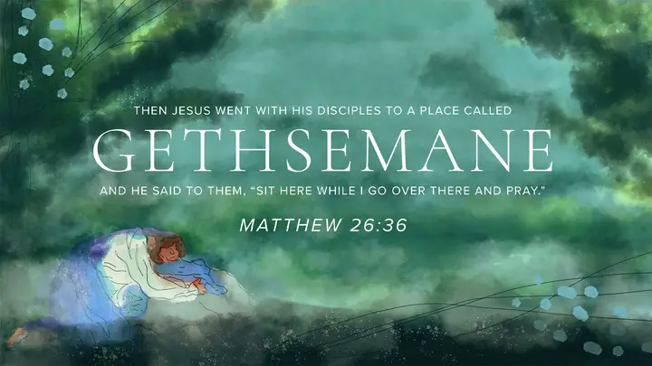 Prayer Gethsemane: Watercolor Lent Collection: notes slide 2