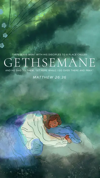 Prayer Gethsemane: Watercolor Lent Collection: story 2