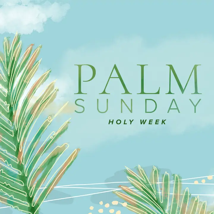 Palm Sunday: Watercolor Lent Collection: social post 2