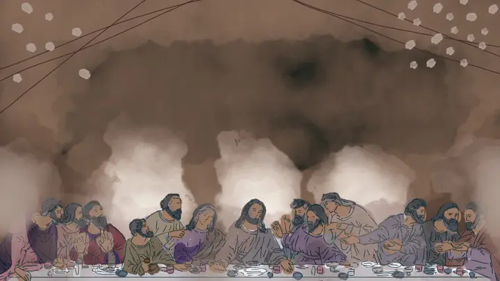 Last Supper: Watercolor Lent Collection: 4K slide · blank