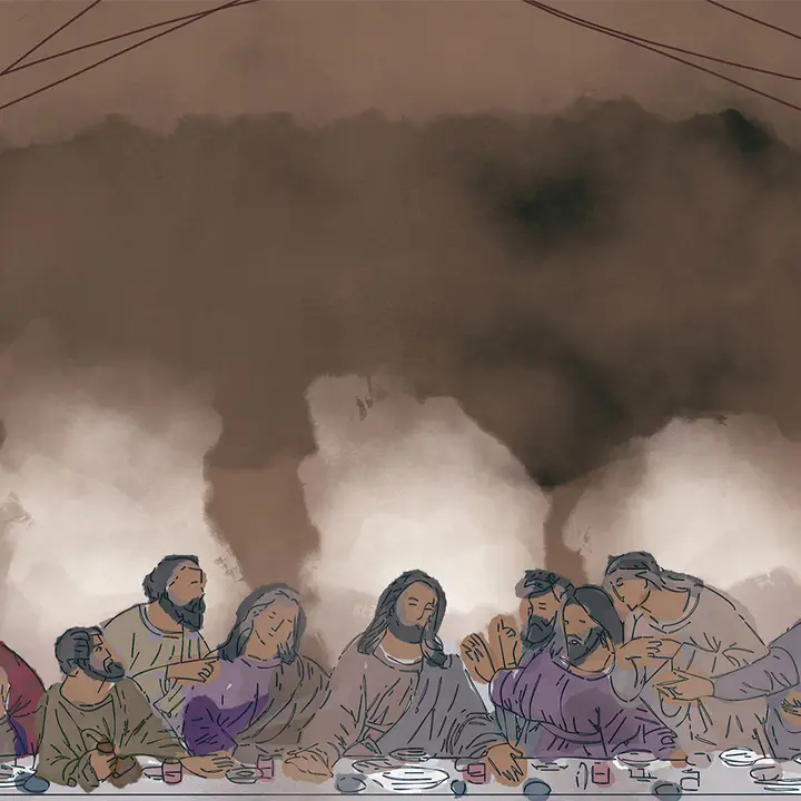 Last Supper: Watercolor Lent Collection: social post 1