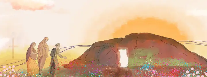 Easter Tomb: Watercolor Lent Collection: facebook cover 1