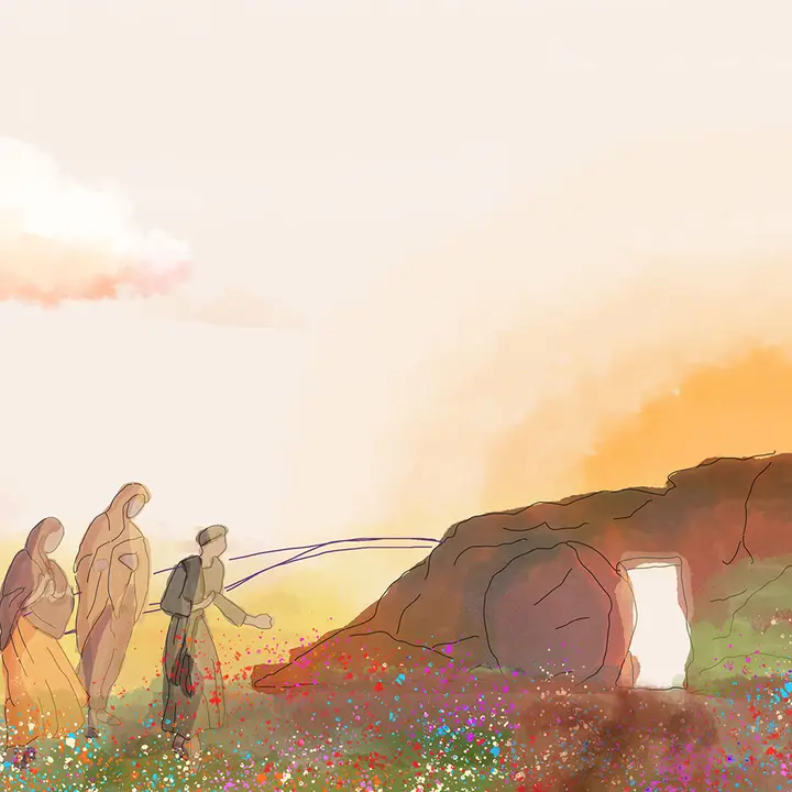 Easter Tomb: Watercolor Lent Collection: social post 1
