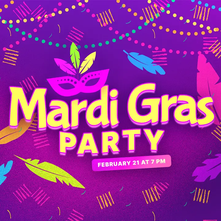Mardi Gras Party: social post