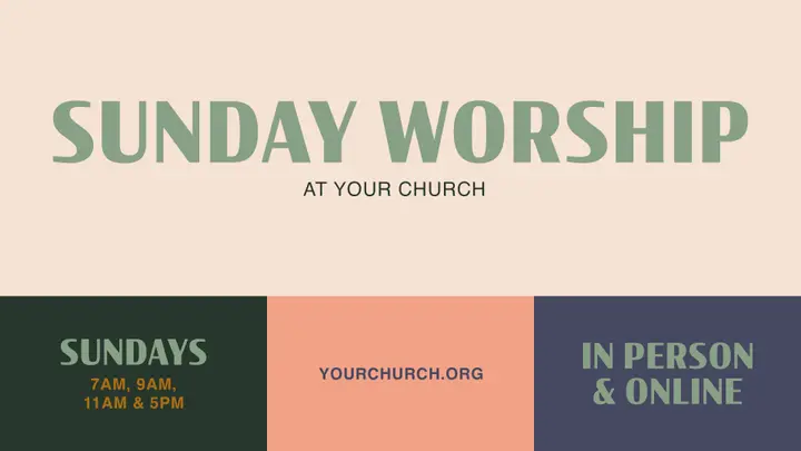 Color Blocks Slide Pack: sunday worship slide