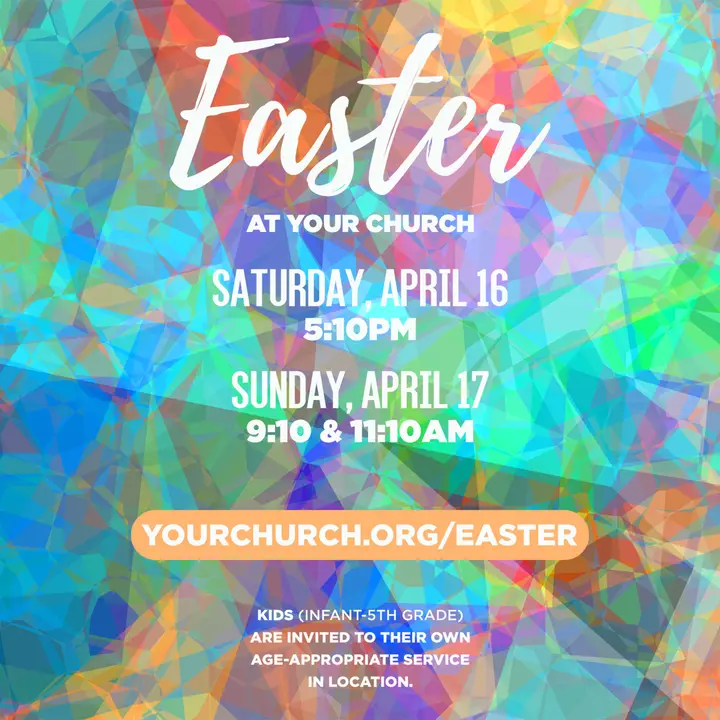 Easter At Your Church: social post