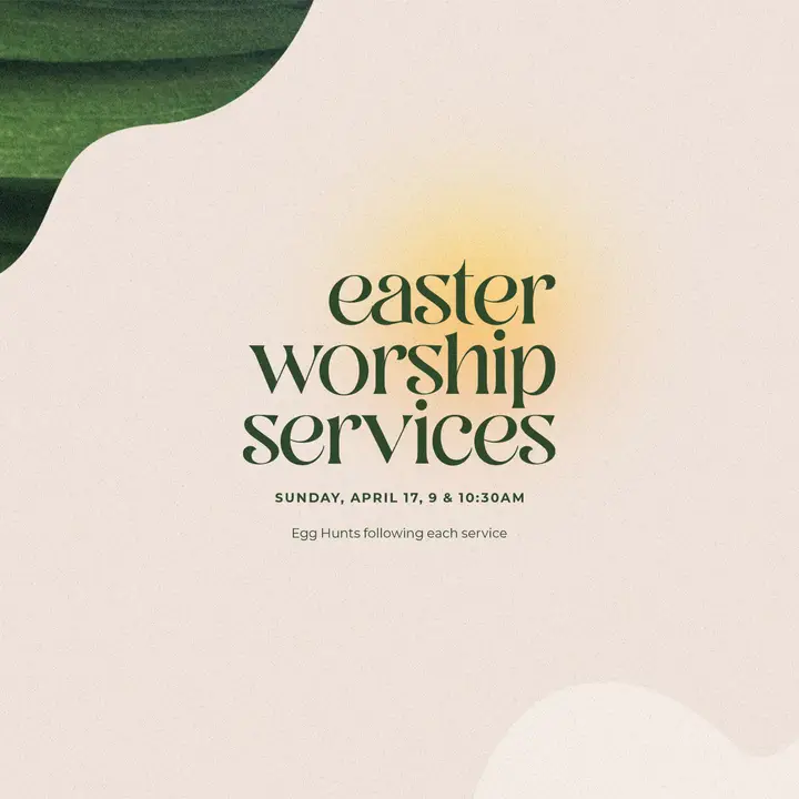 Easter Worship Services: social post