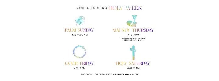 Join Us During Holy Week: facebook cover