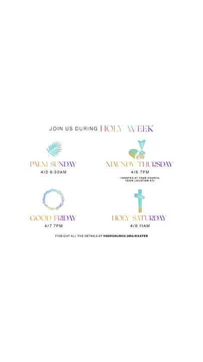 Join Us During Holy Week: story