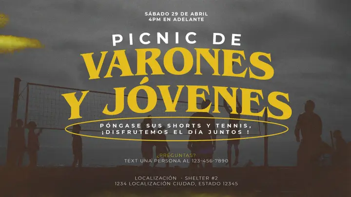 Picnic De Varones Y Jovenes: 4K slide