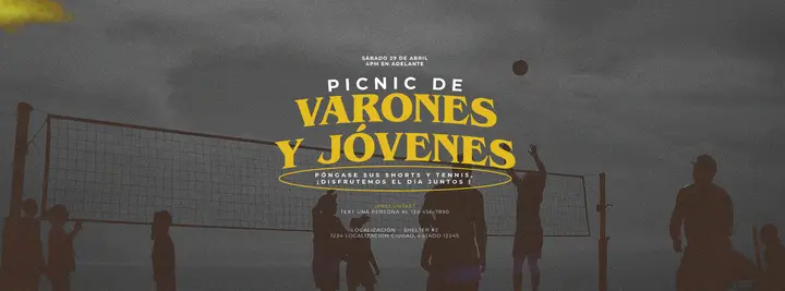 Picnic De Varones Y Jovenes: facebook cover