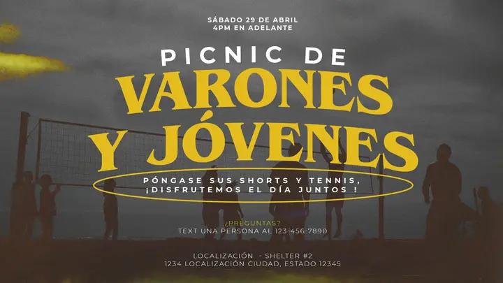 Picnic De Varones Y Jovenes: HD slide