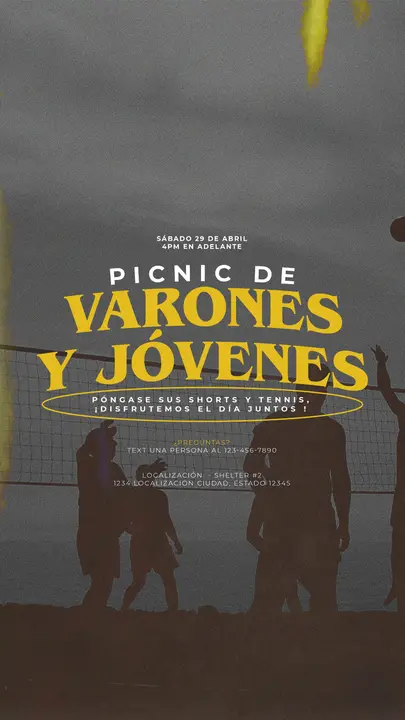 Picnic De Varones Y Jovenes: story