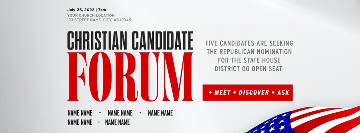 Christian Candidate Forum: facebook cover