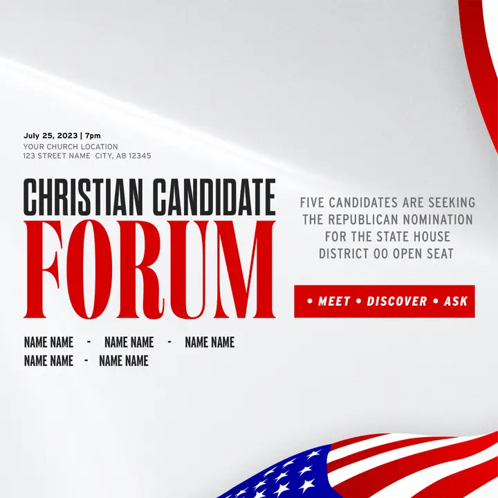Christian Candidate Forum: social post