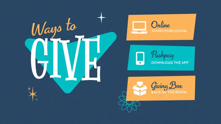 Ways To Give: HD slide