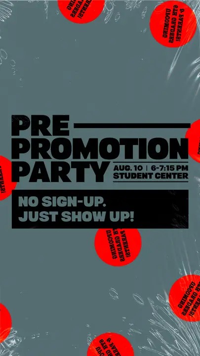 Pre-Promotion Party: story