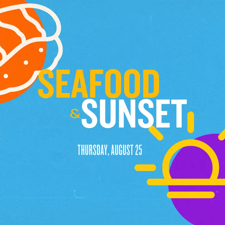 Seafood & Sunset: social post