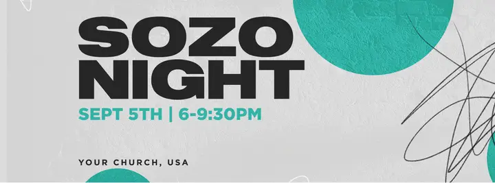 Sozo Night: facebook cover